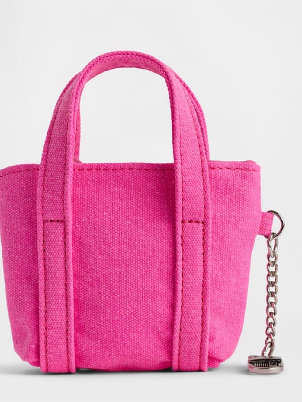 GAP Hot Pink Mini Tote Keychain fits credit cards and keys - Picture 3 of 4